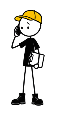 Contractor making follow-up calls